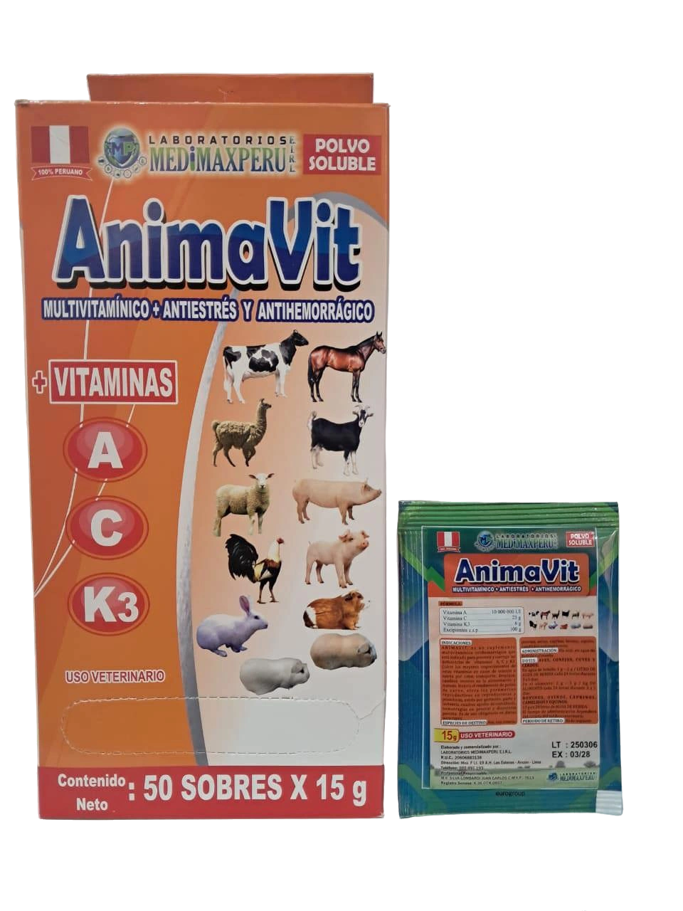 ANIMAVIT, vitaminas y minerales esenciales que mejoran energía, vitalidad y bienestar de los animales.